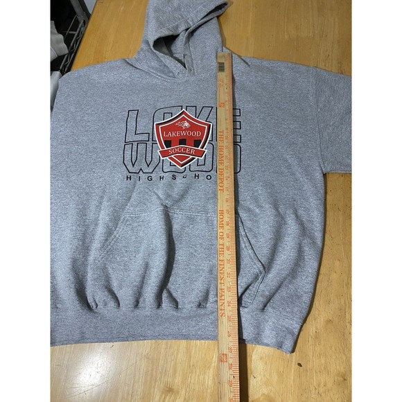 Lakewood Lancers High School California Soccer Pullover Hoodie Size XL 25pit2pit - Picture 5 of 5